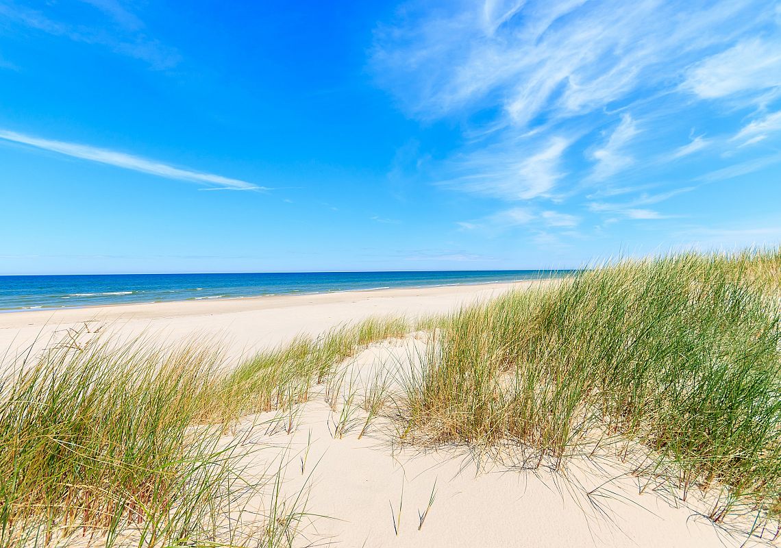 Szerokie piaszczyste plaże